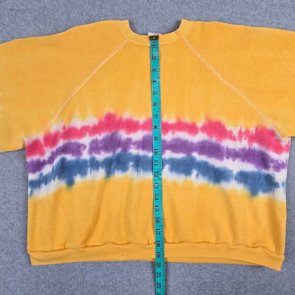 ISMBS Sweatshirt Size Medium Yellow Tie Dye I Stole My Boyfriend's Shirt Tultex - Picture 15 of 16